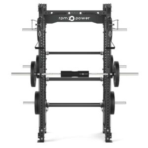 Rack with Storage, Cable Machine, Pull-Up Bar, Weight Plates