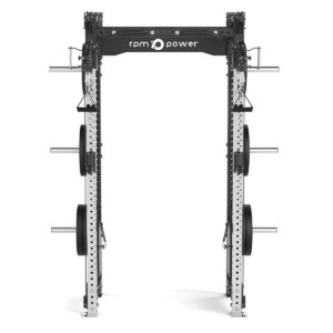 Squat Rack with Stainless Steel Uprights, Pull-Up bar, Cable Machine, Weight Plates & Cable Pulleys
