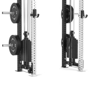 Squat Rack with Stainless Steel Uprights, Pull-Up bar, Cable Machine, Weight Plates & Cable Pulleys