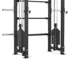 Rack with Storage, Cable Machine, Pull-Up Bar, Weight Plates