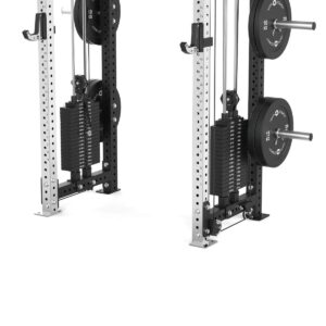 Squat Rack with Stainless Steel Uprights, Pull-Up bar, Cable Machine, Weight Plates & Cable Pulleys