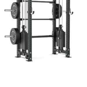 Rack with Storage, Cable Machine, Pull-Up Bar, Weight Plates