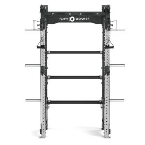 Rack with Cable Machine, Pull-Up Bar, Weight Plates, Olympic Barbell & Weight