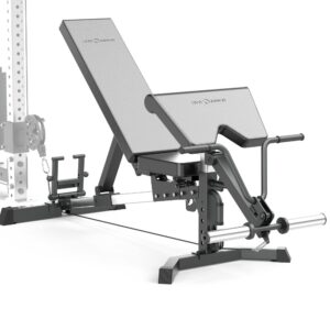 Multi-Functional weight bench with cable machine attachment